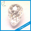 Superior quality white tear drop loose cubic zirconia gemstone